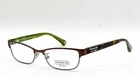 Coach Hc 5033 9128 Satin Brown Dark Silver Browline Eyeglass Frames 51-16-135 New. Price: $77.40.
