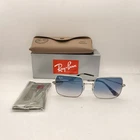 Ray Ban Unisex Large Square Gradient Thin Metal Sunglasses RB1971 Silver/blue New. Price: $82.97.