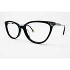 Carolina Herrera Eyeglasses Womens Black Cat Striped Gold Vhe 789 53-16-140 Pre-owned. Price: $39.99.