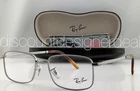 Ray-ban Eyeglasses Silver Metal Rectangle Frame Clear Lens 54MM RB3717V New. Price: $89.99.