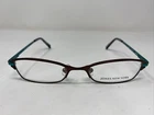 Jones New York J468 50-18-135 Brown/teal Full Rim Eyeglasses Frame K390. Price: $45.00.