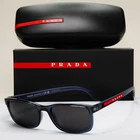 Prada Sunglasses Blue Crystal Black Square PS09OV Vps CZH-1O1 55MM Pre-owned. Price: $182.37.
