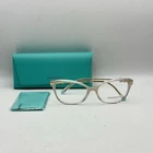 Tiffany & Co Womens Square Cat Thin Full Rim Eyeglasses TF2219B Pink/gold New. Price: $159.99.
