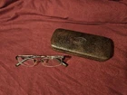 Fossil Glenn Peg Eyeglasses Frames Brown/silver Oval Half Rim 49-19-140 + Case Pre-owned. Price: $20.00.