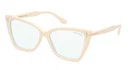 Tom Ford FT5844-B 025 Shiny Ivory/blue Block Cat-eye Women's Eyeglasses New. Price: $248.03.