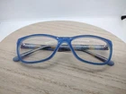 Modern Connect Blue/ice 56-18-140 Plastic Full Rim Eyeglasses Frames Only Pre-owned. Price: $14.00.