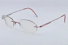 Silhouette Eyeglasses 7534 6079 Red, Size 55-19-140 Pre-owned. Price: $76.50.