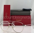 Cartier Santos CT0039O Gold Silver Aviator Pilot Eyeglasses Frames 57MM New. Price: $799.99.