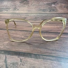 Corning Vintage Oversized Butterfly Eyeglass Frames Champagne Yellow 2067M Korea Pre-owned. Price: $19.77.
