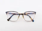 Lucky Brand Eyeglasses, Frames Only, D114, 53-16-140, Metal/plastic, Blue/gold Pre-owned. Price: $34.99.