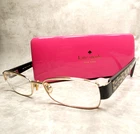 Kate Spade Gold Black Metal Eyeglasses Frames W/ Case Jemma 0EQ1 50-16-135 Pre-owned. Price: $34.52.