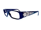 Salvatore Ferragamo Black Crystal Thick Temples Glasses Italy 2055-G 56 16 130 Pre-owned. Price: $110.00.