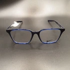 Nike MP305 Eyeglass Frames Navy Blue Rectangular 55-18-140 Full Rim New. Price: $55.53.