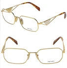 Prada Tampo PRA53V Gold Triangle Logo Metal Eyeglasses Optical Frame 56 Mm New. Price: $276.00.