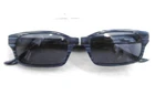Judith Leiber Jl 1015 Blue Striped Rectangular Sunglasses Crystals 51-18-140 Pre-owned. Price: $65.00.