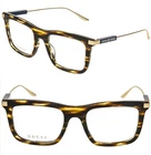 Gucci Gold Havana Stripe Logo Eyeglasses GG1438O Optical Frame 003 53MM New. Price: $237.80.