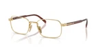 New Prada C50VD Eyeglasses 5AK1O1 Gold 100% Authentic. Price: $252.87.