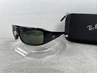 Ray Ban RB4057 601 3N Polished Black Sunglasses Shades G-15 Lens 100% Uv Italy Pre-owned. Price: $65.03.