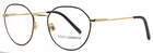 Dolce And Gabbana DG1324 1334 Black Gold Unisex Round Eyeglasses 52-21-140 B:46 New. Price: $124.99.