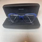 Prada Eyeglasses And Case Vpr 28S UFW-1O1, 52-16-140, Blue, Made In Italy Pre-owned. Price: $125.00.