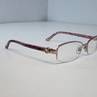 Versace Eyeglasses 1187-B 1280 Pale Gold Pink Half Rim Women Frame 53-17-135 Pre-owned. Price: $69.99.
