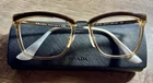 Prada Eyewear Vpr 15U KI5 52-19-145 Blue Gray Clear Silver Eyeglasses 123Y Pre-owned. Price: $80.00.