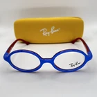 Ray-ban Rb 1545 3703 Kids Junior Oval Eyeglass Frames Red Blue 42-16-115 Case New. Price: $44.95.