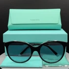 Tiffany & Co Tf 4175B 8285/9S Black Cat Eye Sunglasses Blue Lens 55 19 140 Read Pre-owned. Price: $155.98.