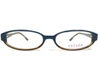 Escada Eyeglasses Frames Ves 018L COL.6CF Clear Brown Blue Oval Logos 52-15-140 New. Price: $64.89.