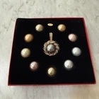 Kenneth Jay Lane Pearl Crystal Pendant Enhancer Set Interchangeable Colors New. Price: $40.00.