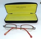 Ted Baker Orange Eyeglass Frames Org J1R 45-20-135 Half Rim Pre-owned. Price: $12.99.