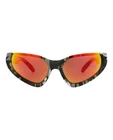 Balenciaga Unisex Shield/wrap Grey Red Fashion Designer Eyewear Pre-owned. Price: $159.99.