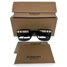 Burberry Sunglasses 4181 3001/87 Polished Black Classic Plaid With Case New. Price: $145.00.