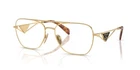 New Prada B50V Eyeglasses 5AK1O1 Gold 100% Authentic. Price: $303.45.