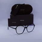 Tom Ford FT5577-B 001 Shiny Black/clear Blue Light Block 55MM Eyeglasses New .... Price: $172.19.