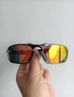 Oakley Badman X-metal OO6020 Polarized Sunglasses Dark Gray Frame Red Iridium New. Price: $105.00.