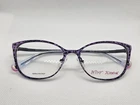 Betsey Johnson Starstruck Eyeglasses Purple Leopard 53-17-140 Frames New. Price: $65.00.