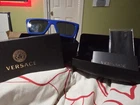 New Versace 00VE4468U 545081 Square Blue/smoke Sunglasses Authentic. Price: $175.00.