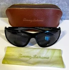Tommy Bahama Pier Pressure TB6016 Black Ice Wrap Sunglasses W/ Case Cloth Pre-owned. Price: $40.00.