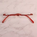 Ray Ban RB7003 2050 Red Clear Rimless Rectangle Eyeglasses Frame Only 50-15 140 Pre-owned. Price: $44.97.