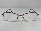 Genny Italy 748-B 5342 51-18-135 Red Wine Metal Half Rim Eyeglasses Frame D503 Pre-owned. Price: $32.00.