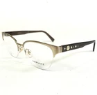 Versace Eyeglasses Frames MOD.1255-B 1339 Brown Gold Medusa Crystals 52-18-140 New. Price: $159.99.