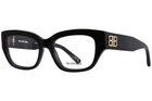 Balenciaga BB0363O 001 Eyeglasses Women's Black Full Rim Rectangle Shape 54MM New. Price: $249.95.