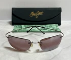 Maui Jim Sport Kapalua MJ-502-23 Titanium Sunglasses Brown W/ Polarized Lens Pre-owned. Price: $175.45.