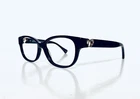 New Coach Black Wayfarer Frame Silver Heart Temple Glasses Hc 6038 51 14 135. Price: $158.00.