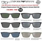 Replacement Sun Clip For Emporio Armani EA4160 Caliber 55 Eyeglasses Nuovo. Price: $62.71.