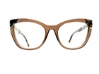 New Guess Brown Clear Tortoise Blue Temple Cat Eye Glasses GU2674 045 53 19 140. Price: $186.20.