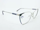 Nos Carolina Herrera VHE165K Eyeglasses Frame 0523 Purple 16-140 Silver M453 New. Price: $79.11.