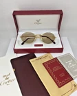 New Vintage Cartier Saint Honore Limited Series Sunglasses & Sapphire 1980S 49MM. Price: $1899.99.