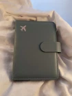 Melsbrinna Leather Passport Holder Covers Case, Waterproof Greyish Green New 4D. Price: $12.00.